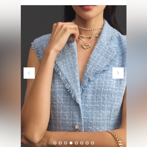 Anthropologie Maeve sleeveless tweed blazer mini dress size 6 NWOT - Picture 7 of 10